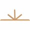 Ekena Millwork Saratoga Timber Gable Bracket, Western Red Cedar, 84"W x 45"H x 1 1/2"D x 3 1/2"F, 13/12 Pitch GBW084X45X0204SAR00SWR - alternate 3